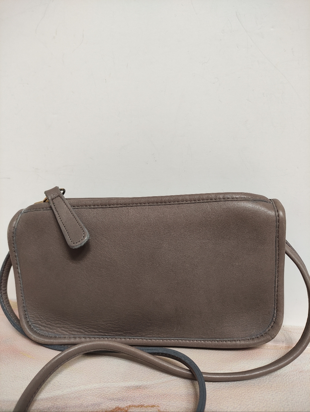 Vintage Coach 9655 Small Zippered Pouch Gray